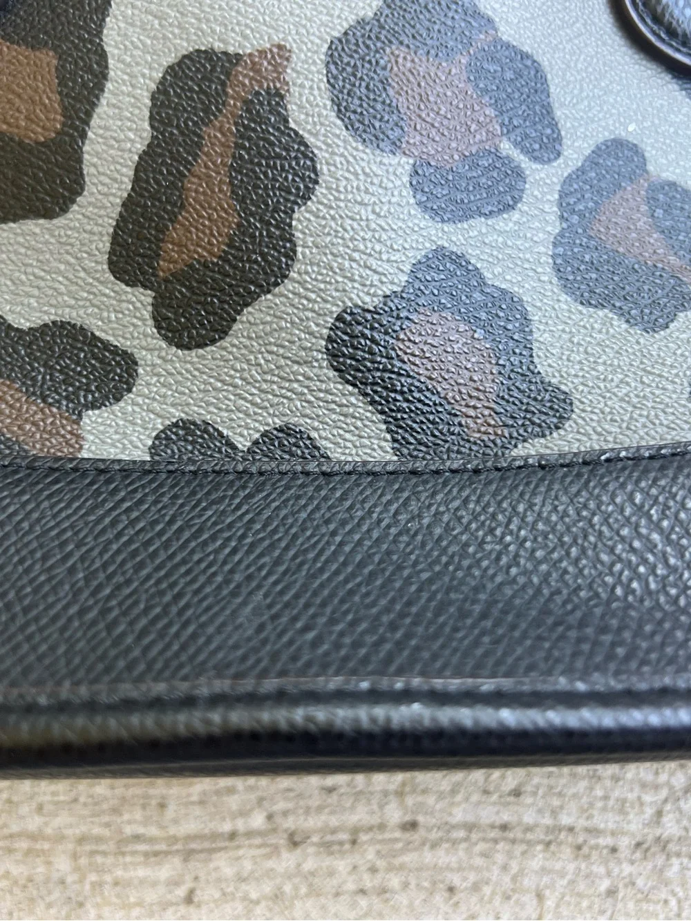 Coach Leopard-Print Dome Satchel in Brown and Black